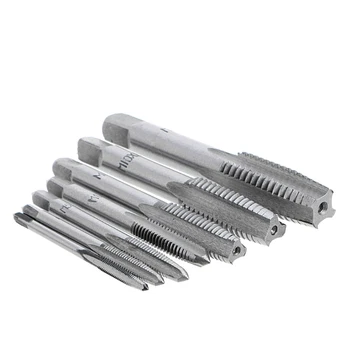 

7 Pcs HSS Nitriding Metric Spiral Flute Screw Drill Thread Tap M3-M12 40JE
