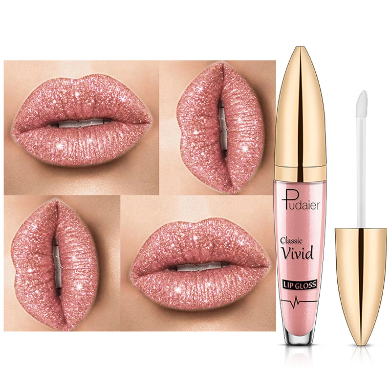 Glitter Lip Gloss Shimmer Lips Makeup Waterproof Lasting Tint Nightclub Sexy Metal Plumper Tattoo Liquid Lipstick Cosmetic | Красота и