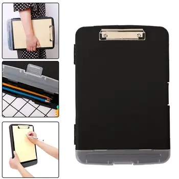 

1pcs Board Folder File Box Outdoor Waterproof Paper Copy Plastic A4 Box Storage File Board Desktop Clip File Box Multi-func G8I7