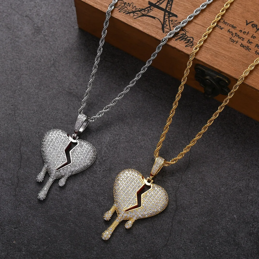 Broken Heart Pendants Necklace 