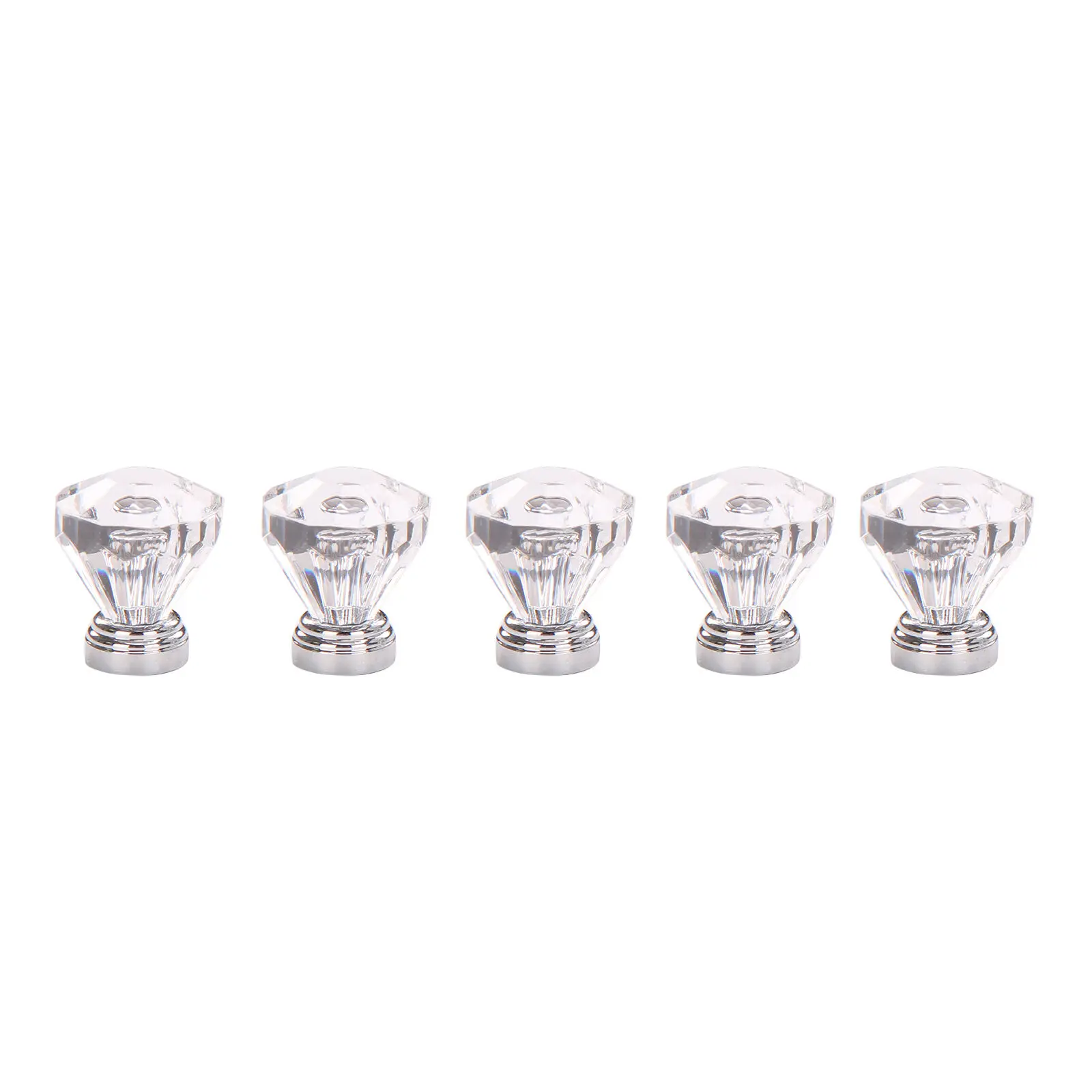25 / 30mm Diamond Shape Design Glass Knobs Cupboard Drawer Pull Out Kitchen Cabinet Door Door Handle Door Pull Handle