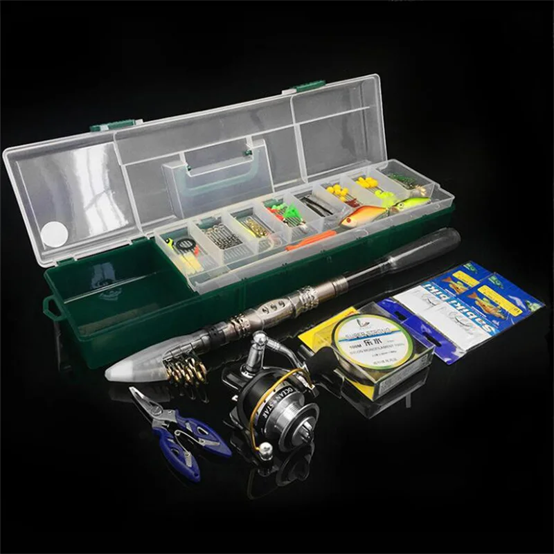 104 Pcs Complete Fishing Reel Rod Combo Kit With Fishing Accessories