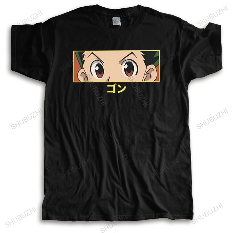 HXH GON EYES T-shirt Homme Pure Cotton Hunter x Tee Shirts Round Neck Short Sleeve Japanese Manga Anime TShirt Merch | Мужская одежда