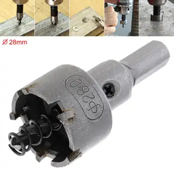 

HSS Hole Saw 28MM Drill Bit Carbide Silver Cutter Head HSS Drill Set Hole for Stainless Steel Metal Alloy Cutter Hole Saw