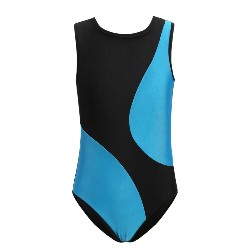 Children Kids Girls Gymnastics Suit Breathable sleeveless Soft Fashion Concise Color Matching Cloth body suit | Спорт и развлечения