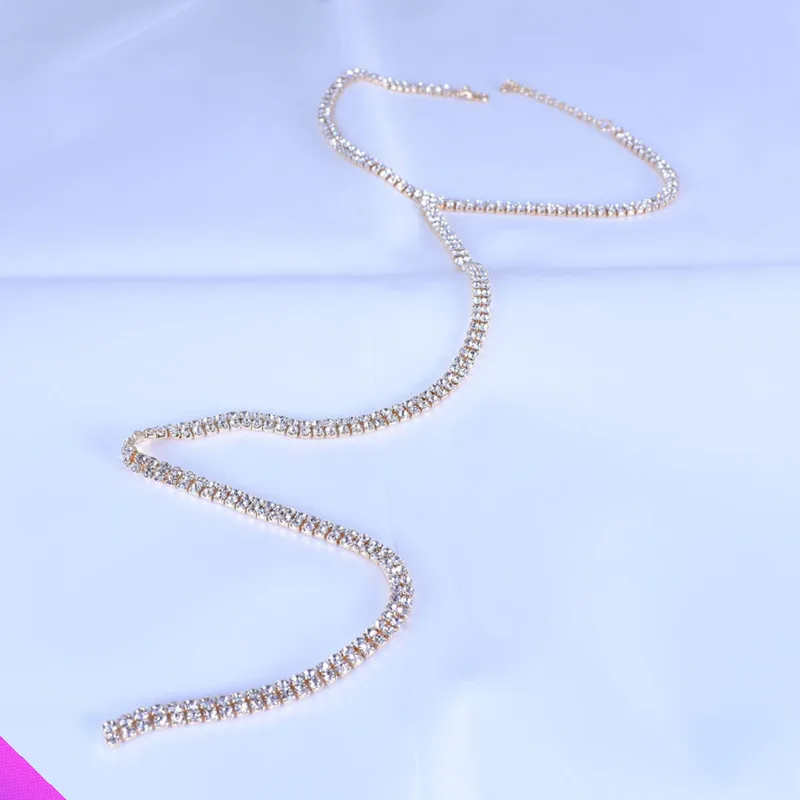 

Wholesale 5 long crystal clavicle necklaces 2021 summer sweet fashion jewelry for girls and ladies