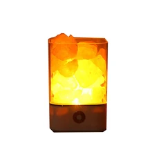 Гималайская Хрустальная соляная лампа, подарок для здоровья, прикроватная лампа, цветной USB ночник, светильник