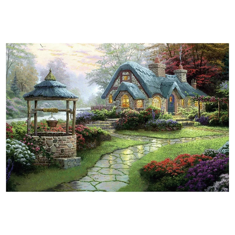1000Pcs Jigsaw Landscape Animal Universe Puzzle Leisure Toys Mori Bell Cottage | Игрушки и хобби