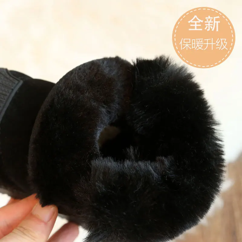 

Winter Girls Snow Boots Sleeve New Style plus Velvet Short Boots Anti-slip Male Baby Cotton-padded Shoes Warm Boots