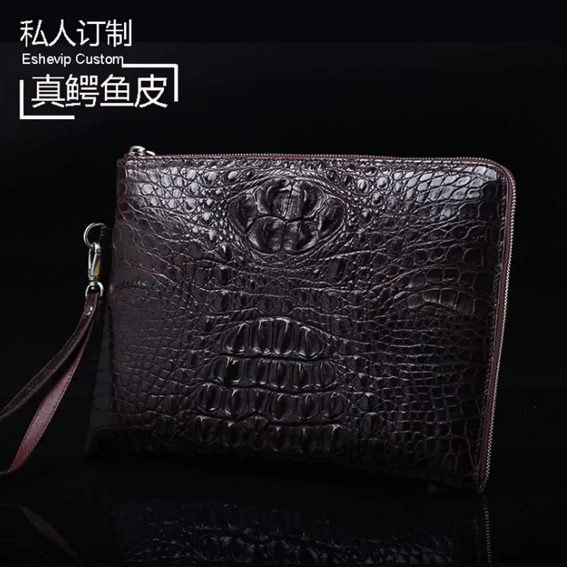 Ourui nieuwe selling true krokodil mannelijke Hand tas bruin Hand gevangen mannen clutch bag Ourui nieuwe selling true krokodil mannelijke Hand tas bruin Hand gevangen mannen clutch bag