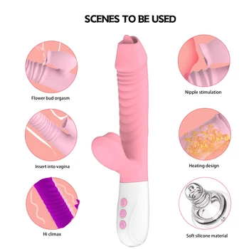 Automatic Sex Machine Dildo Vibrators for Women Sucking Vibrator Clitoris Stimulator Tongue Sucktion Licking Sex Toys for Woman 4