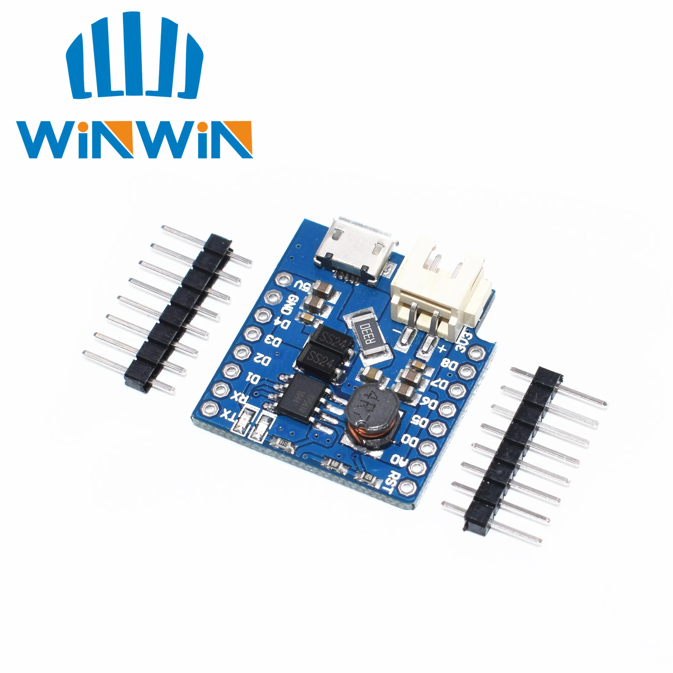 

Battery Shield For D1 mini single lithium battery charging & boost