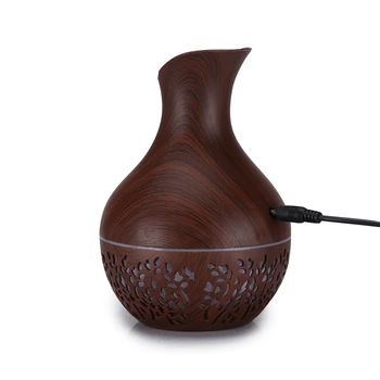

7 Color Night Light Wood Grain Humidifier Ultrasonic Essential Oil Diffuser Single Room Humidifiers