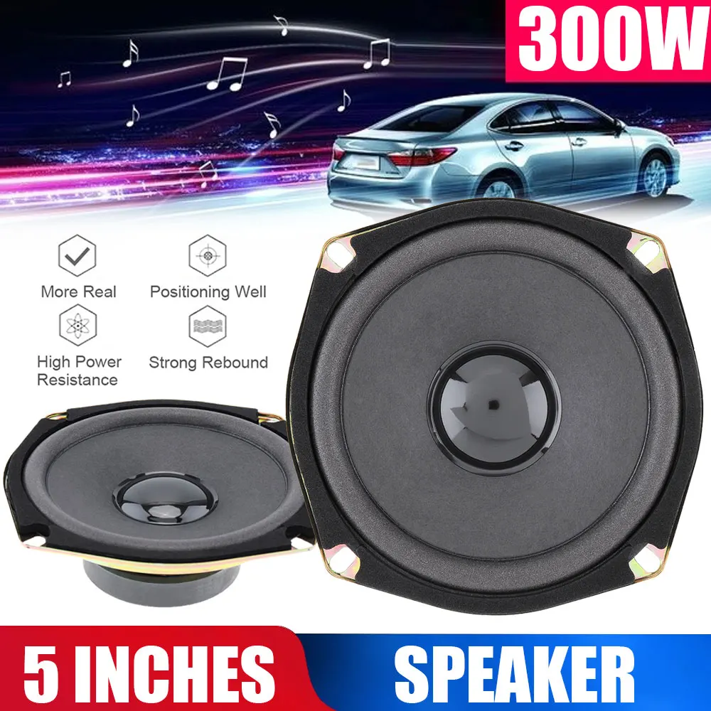 

1pcs 5 Inch 300W Universal Car HiFi Coaxial Vehicle Speaker Door Auto Audio Music Stereo Full Range Frequency Speakers for Cars