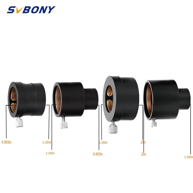 SVBONY Telescope Eyepiece Adapter 1.25" to 0.965" / 0.965" to 1.25" / 2" to 1.25" / 1.25" to 2" Mount Adapter W2811Z 2