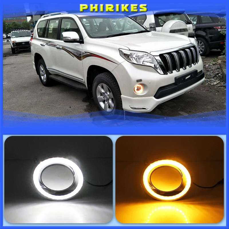 Светодиодный Toyota Land Cruiser 2700/4000 Prado 150 FJ150 LC150 2014 2015 светодиодные дневные ходовые