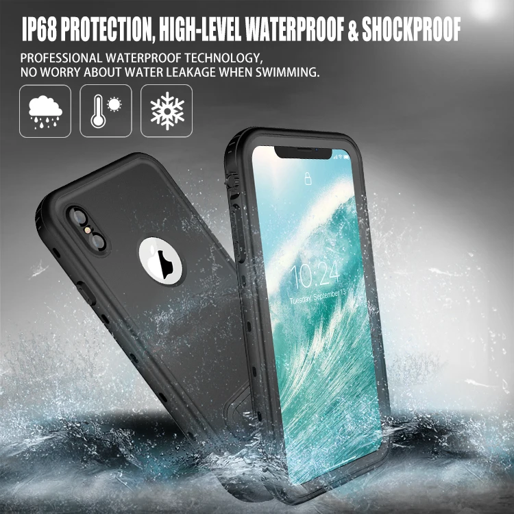 360 полная защита настоящий водонепроницаемый чехол для iPhone XS XR XS Max армированный чехол-накладка для iPhone x xs max xr Fundas case противоударный