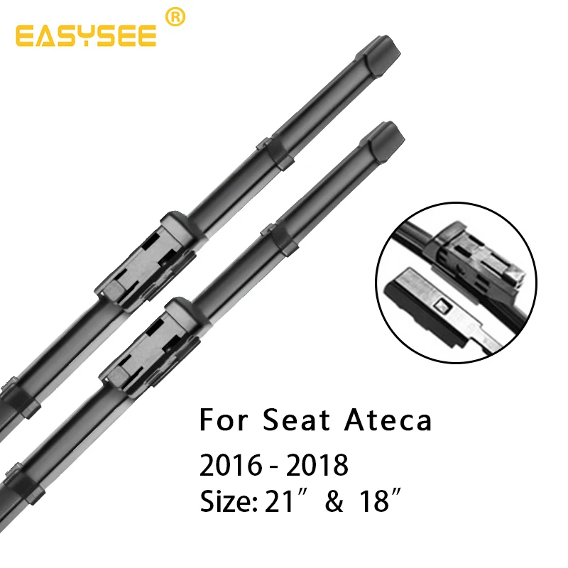 Щетки стеклоочистителя лобового стекла автомобиля для сиденья Ateca Fit кнопочные ручки 2" и 18"