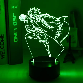 

Japanese Manga Naruto 3d Lamp Minato Namikaze Figure Atmosphere for Kids Child Room Decor Color Changing Led Night Light Bedside