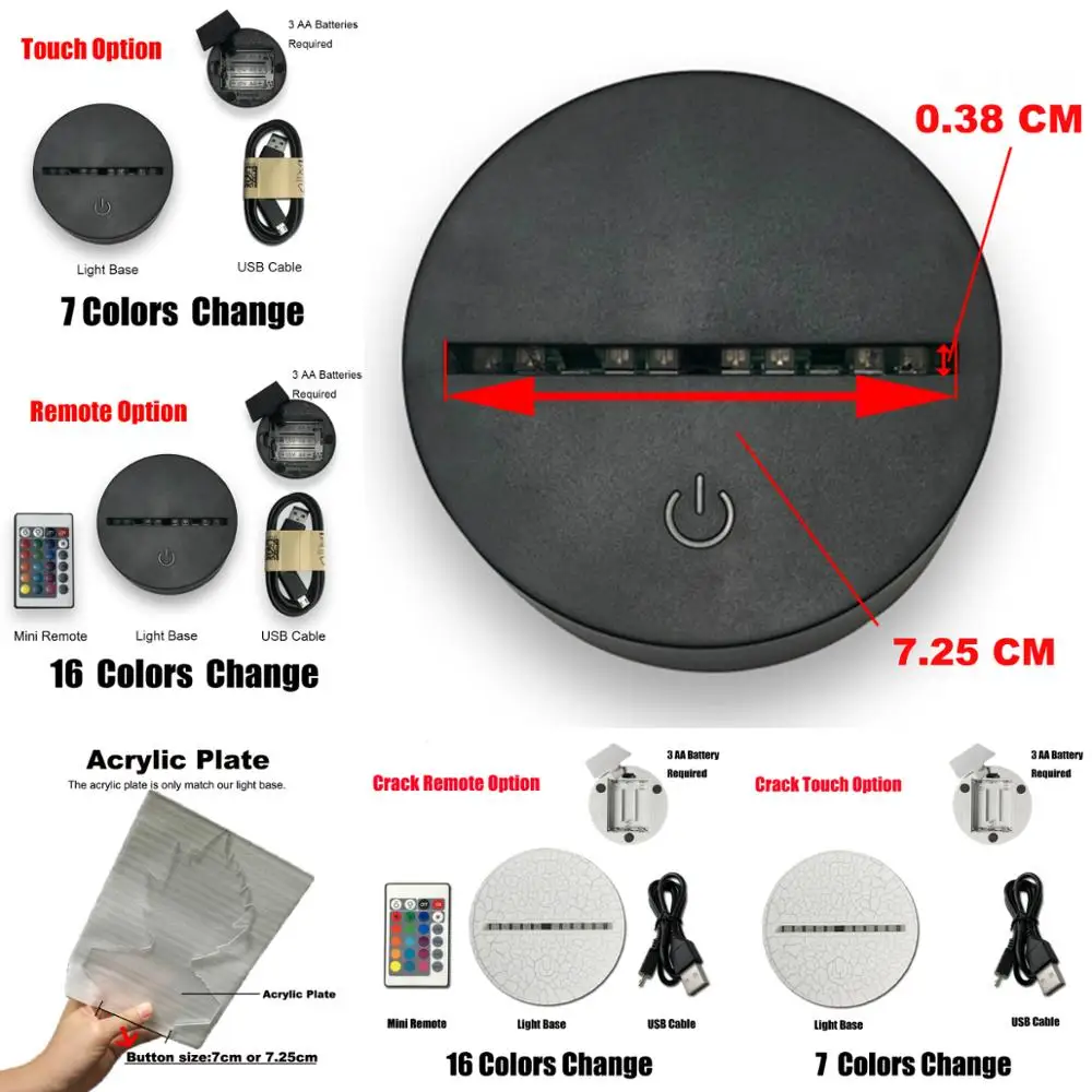 СВЕТОДИОДНЫЙ 3D светильник для катания на коньках настольный ночник с USB