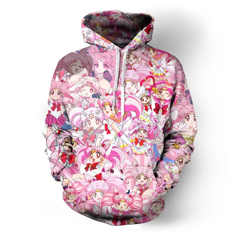 

Kawaii Chibimoon Hoodies Memories Anime Sailor Neptune Jupiter Hoody Long Sleeve Winter Sweatshirt Unisex Cool Pullovers
