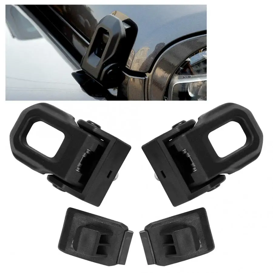 1 Pair Black Hood Latch Locking Catch Buckle Fits for Jeep Wrangler TJ 2007 2008 2009 2010 2011 2012 2013