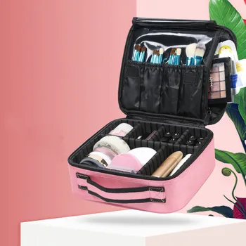

New Makeup Case Professional Beauty Brush Women Cosmetic Suitcase Waterproof Make Up Organizer Travel Storage Bags For Manicure