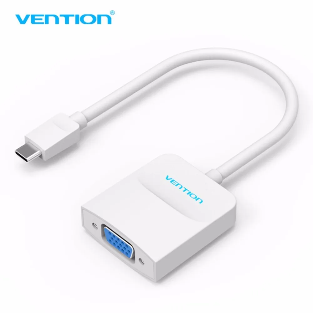 Vention type-C Интерфейс для VGA адаптер конвертер кабель аналоговый видео аудио 1080p type-C мужчин и женщин VGA для компьютера