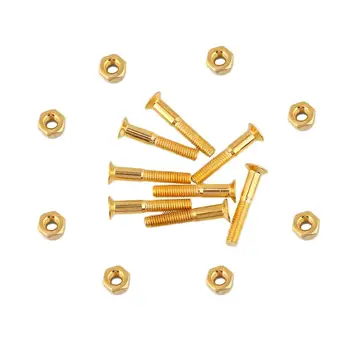 

8pcs/lot 29mm Skateboard Hardware Metal Nails Bolt Screws Kit Set Gold