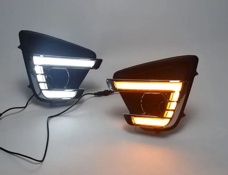 Дневные ходовые огни светодиодный DRL противотуманная лампа фары желтый указатель поворота лампа для Mazda CX-52012 2013