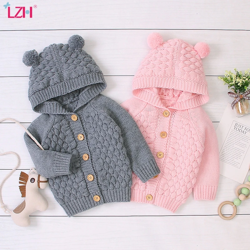 Jacket Coat Baby Clothes Newborn Kids Winter Outerwear Infant LZH Autumn Hooded for Knitting