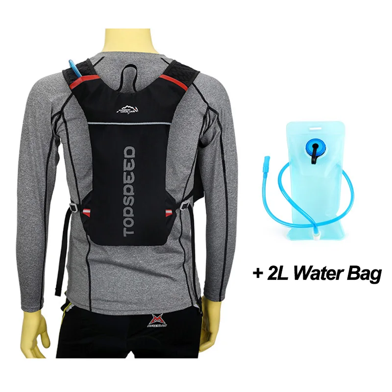 Black and 2Lwaterbag Местный лев, 5л, велосипедный рюкзак для бега, женский, мужской, для бега, спортивный рюкзак, светильник, водонепроницаемый, для бега, марафона, сумка - Цвет: Black and 2Lwaterbag
