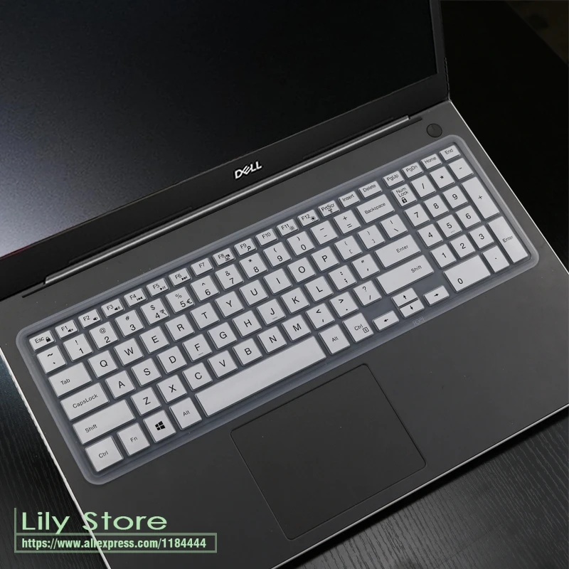 white laptop Keyboard Cover Protector Skin for dell Inspiron 15 3000 3580 3583 3584 3585 3582 3590 G3 3573 3576 3578 3579 15.6 inch - Цвет: white