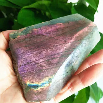 

AA.Natural labrador crystal stone slices healing and home decoration moonlight stone chakra feng shui stones