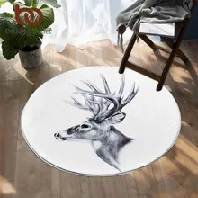 Постельные принадлежности Outlet лося скандинавские круглые ковры для гостиной Moose области ковер диких животных оленей напольный коврик эскиз художественные ковры tapis