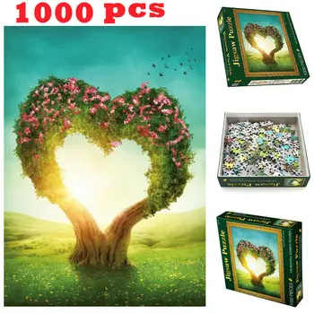 

1000Pcs Love Tree Jigsaw Puzzles Toy Puzzle Recreational Time Toy Adult Kids Game Learning Toys