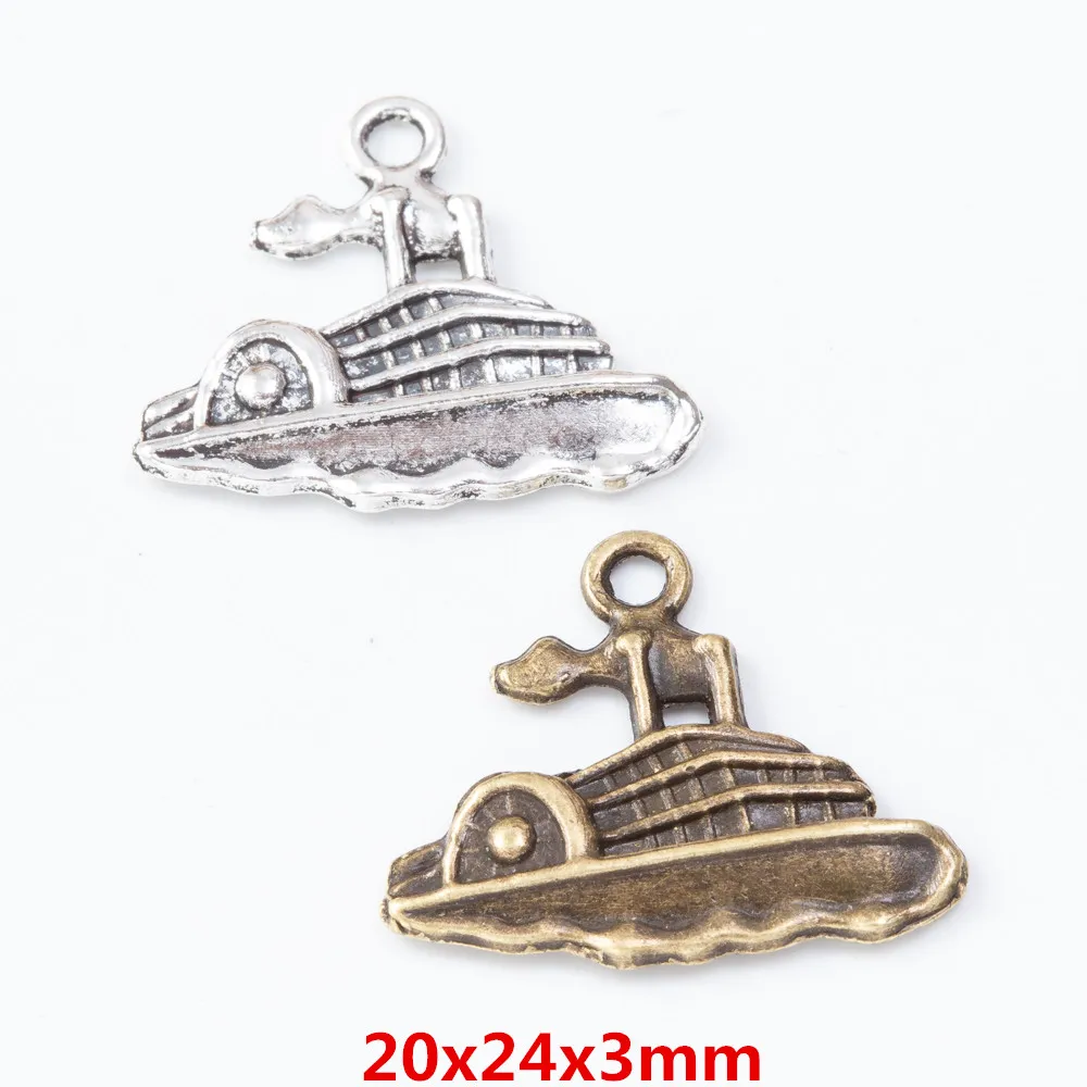 

120pieces antique bronze zinc alloy boat jewelry pendants DIY jewelry making accessories 7643