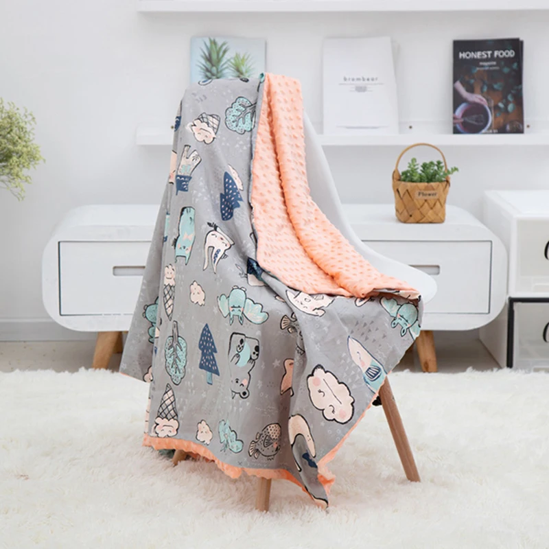 

Baby Blanket & Swaddling Newborn Thermal Soft Fleece Blanket Winter Solid Bedding Set Cotton Quilt Infant Bedding Swaddle Wrap