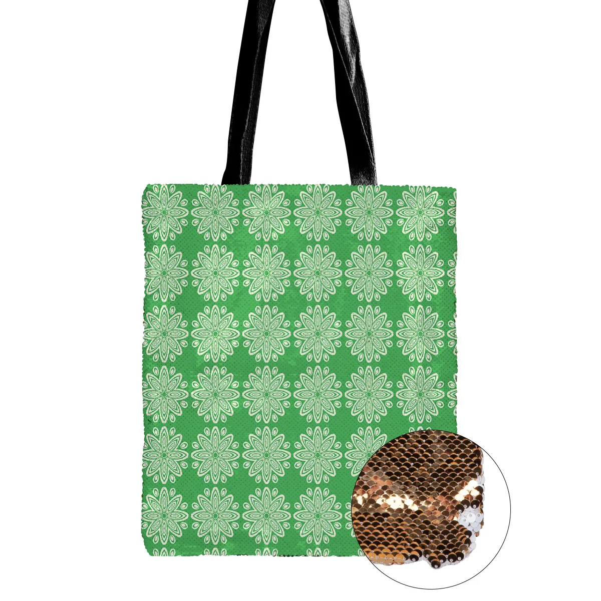 Богемная Ретро Этническая Зеленая сумка на плечо новая холщовая двухсторонняя