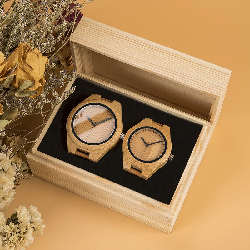 HIGH QUALITY  Couple Watch BOBOBIRD Wood Watch Men Women Wristwatch Customized Lovers Anniversary Gifts Jewelry i