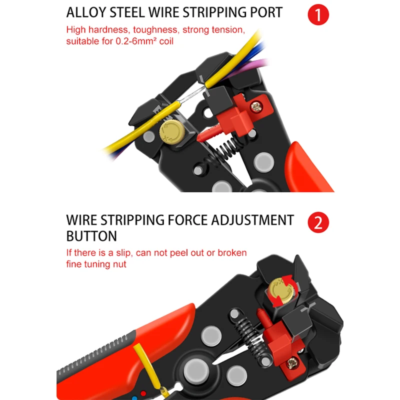Wire Stripper  Automatic Stripping Pliers For BVR Cable Multifunctional Crimping Cutting Tools Brand JT-D1