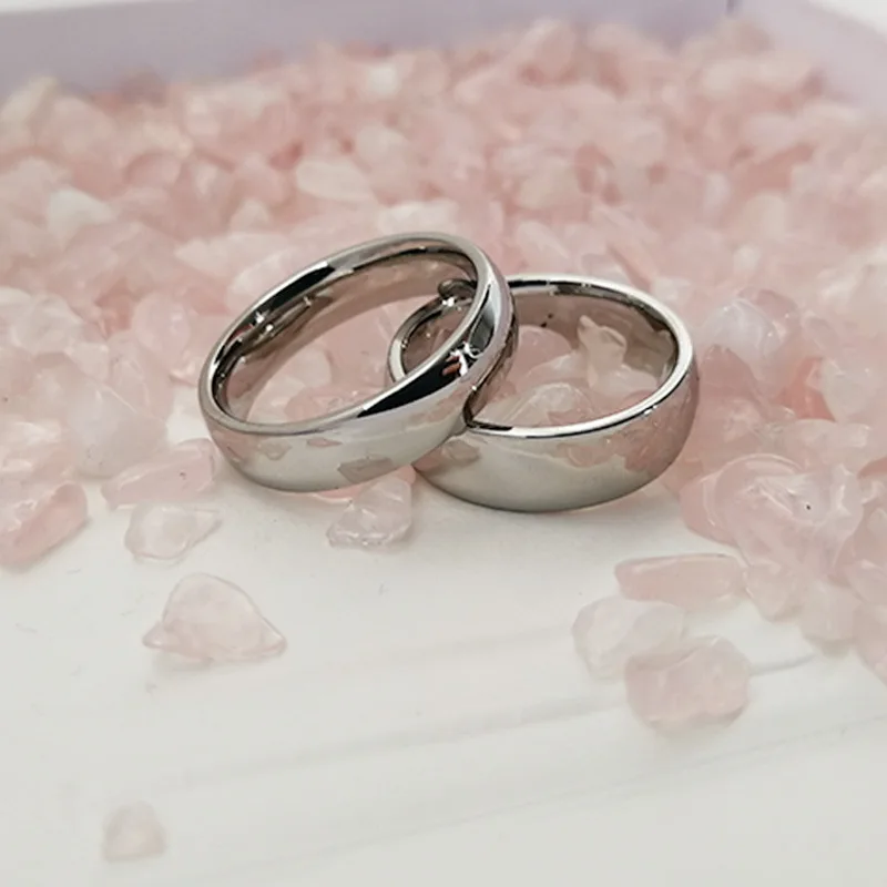 2/5/6/8mm Small Mini Silver Color Stainless Steel Simple Women Rings Fashion Jewelry US size 3 4 5 6 7 8 9 10 11 12 5