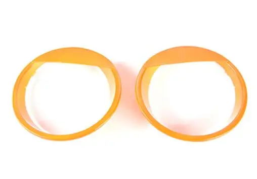 A Orange 2PCS ABS хром автомобиль Стайлинг передние фары крышка рамка отделка наружное украшение 2шт 9 шт для Jeep Wrangler JK 2007- аксессуары - Цвет: A Orange 2PCS