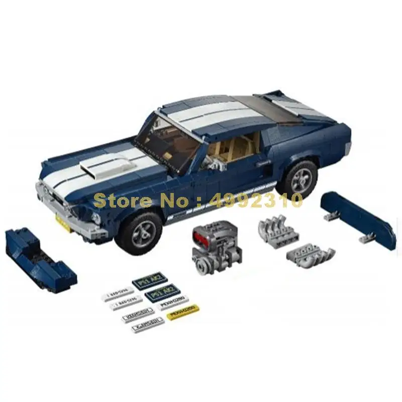 21047 1684 шт technic expert 1967 gt500 гоночный автомобиль строительные блоки 10265 Кирпичи Игрушки