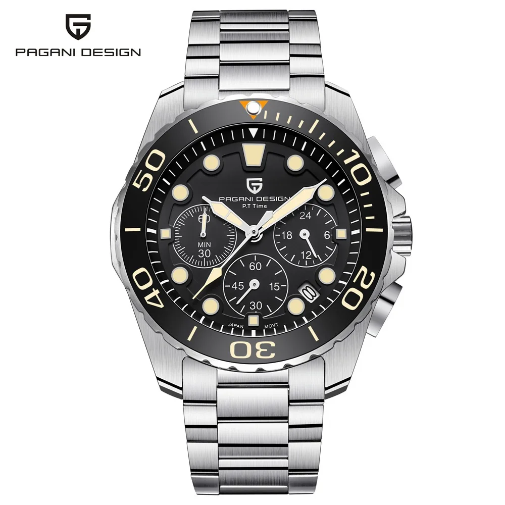 

Pagani bo kanny Pd-2773 MEN'S Quartz Watch Japan Movement High Quality Stainless Steel Business MEN'S Watch