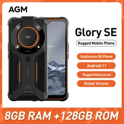 AGM Glory SE 5G Rugged Waterproof Smartphone 6.53 inch 8GB+128GB Qualcomm Snapdragon 480 Android 11 6200mAh NFC Cellphone