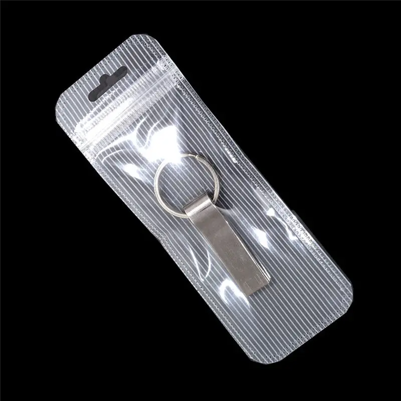 狭长透明自封袋（挂孔）白条纹 E