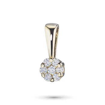 

Pendant in red gold with diamonds