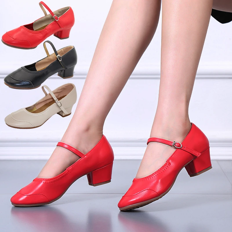 Zapatos de baile para calzado de Jazz y Salsa, suela suave, zapatos de baile latino modernos, zapatillas de cuadradas para mujer|dancing shoes for women|latin dance shoesdance AliExpress