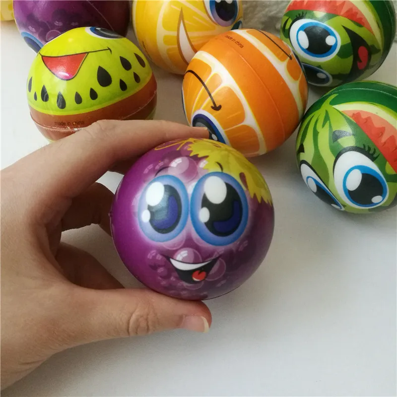 12 шт., 6,3 см, гримаса, смайлик, фрукты, апельсин, арбуз, пена ПУ, мягкая, сжимается, анти шар для снятия стресса, игрушки для мальчиков, детей